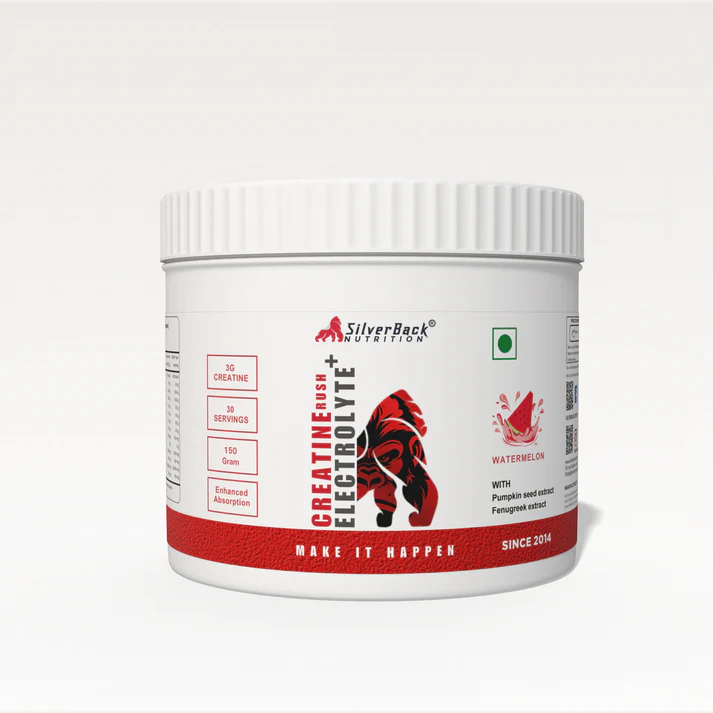 Silverback Nutrition Creatine Powder 150g | With Electrolytes, Fenugreek & Pumpkin Seed Extract | Faster Absorption, Muscle Strength & Recovery